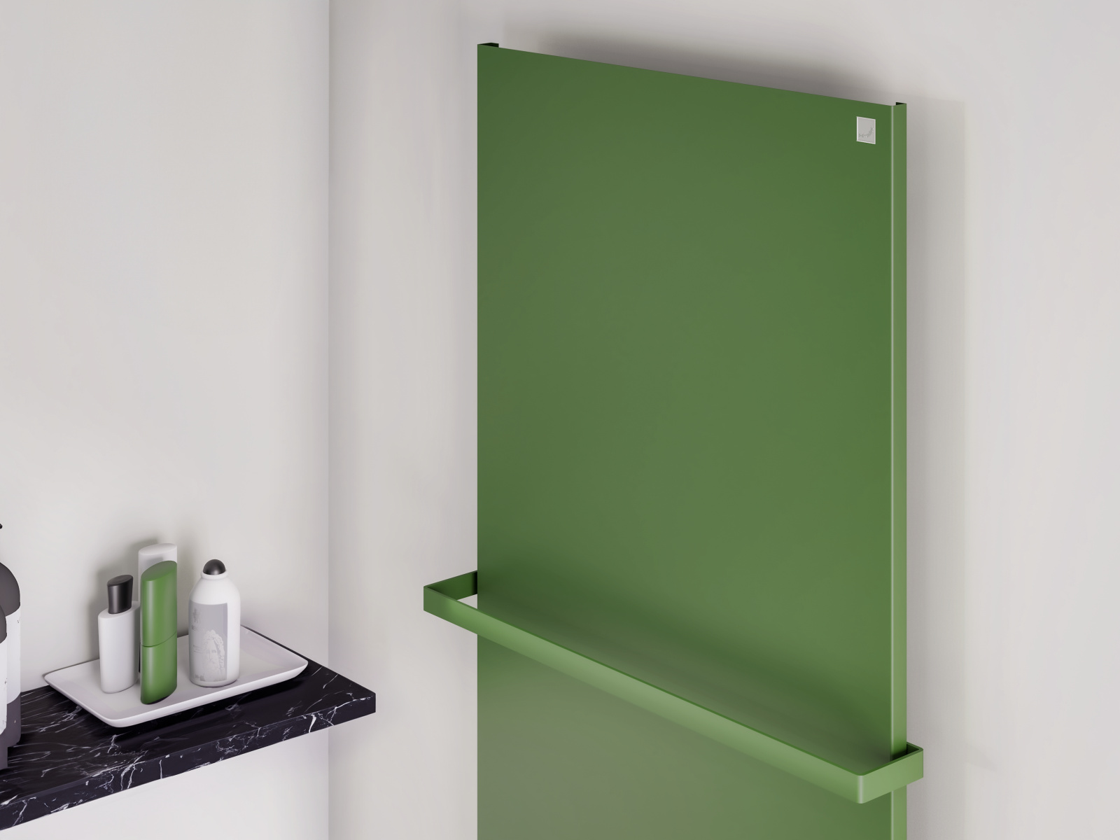 Rendering Zehnder Fina Lean Bar Decorative radiator Angled view