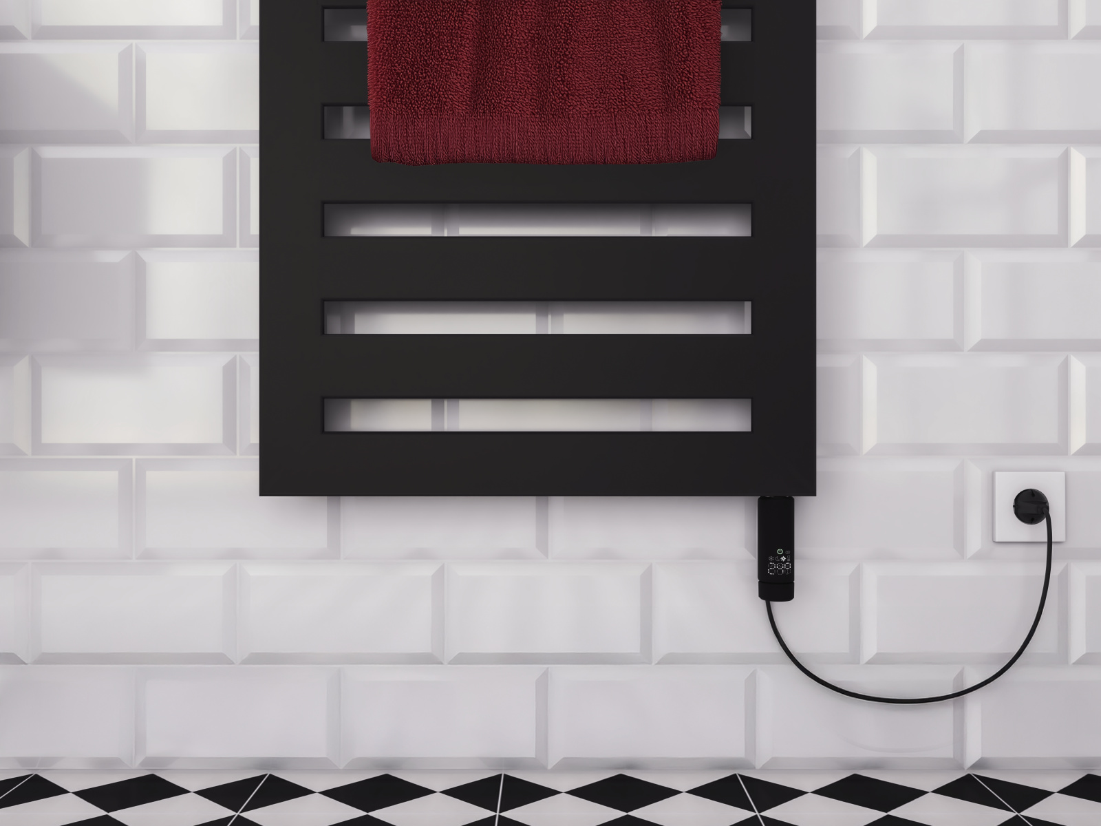 Rendering Zehnder Metropolitan Bar Decorative radiator Front view
