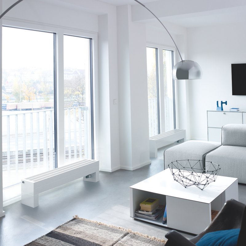 Rendering Radiavector Bench Decorative radiator Side view