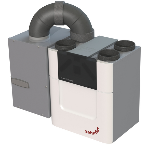 Cut-Out Zehnder ComfoAir Q350 ST Comfortable indoor ventilation 3D view