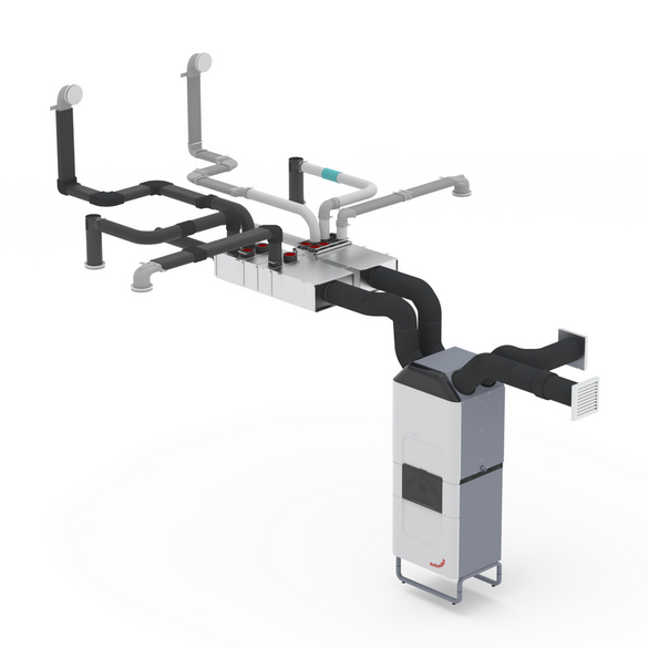 Rendering Zehnder ComfoClime 36 Comfortable indoor ventilation Angled view