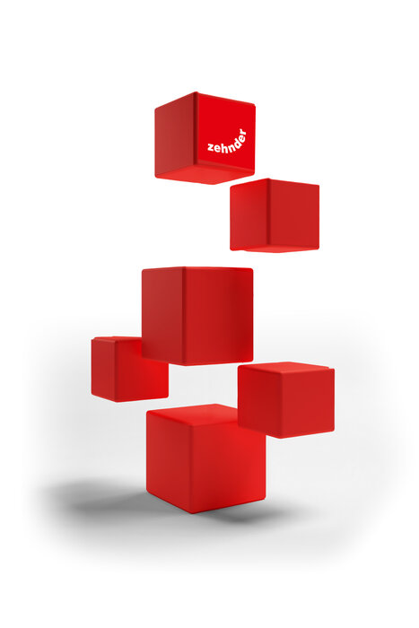 Zehnder Academy Training and Skills Zehnder Academy brand cubes representing professional knowledge and skills