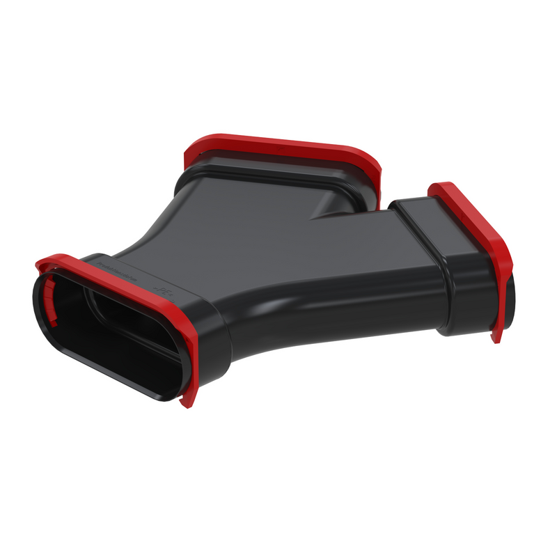 Rendering Zehnder ComfoFit y-piece FL51 Comfortable indoor ventilation Angled view