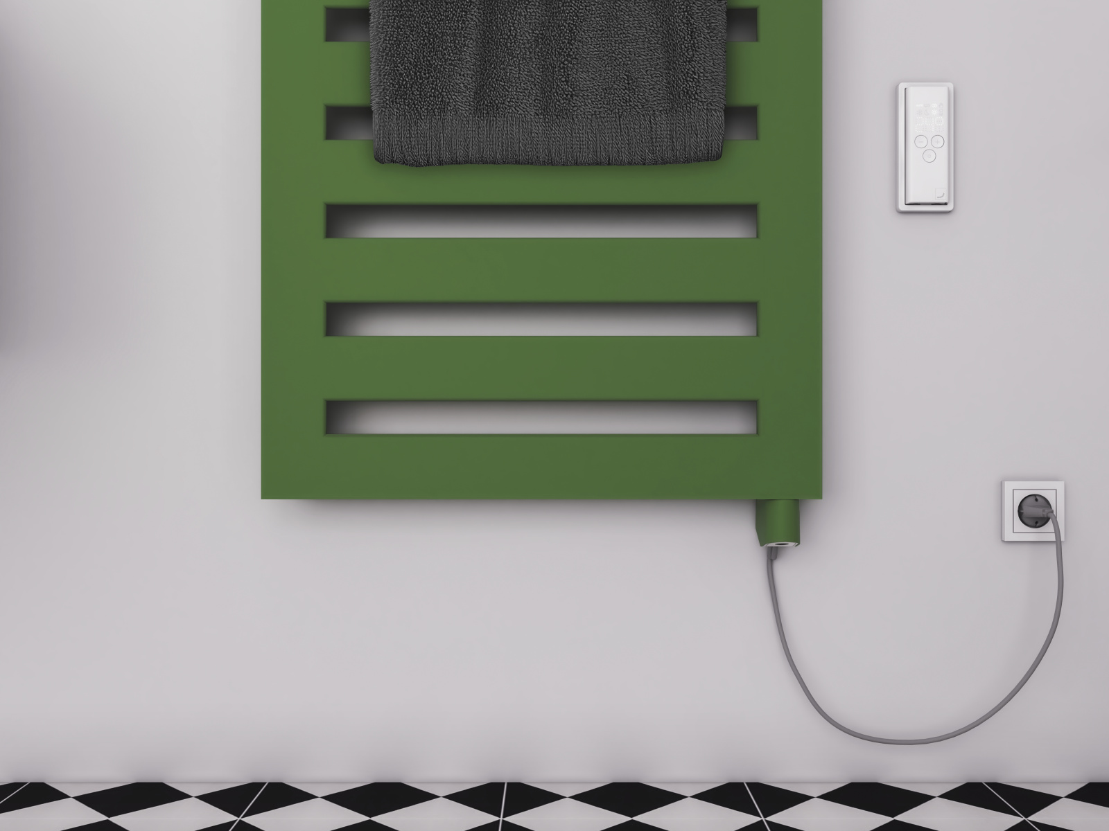 Rendering Zehnder Metropolitan Bar Decorative radiator Front view