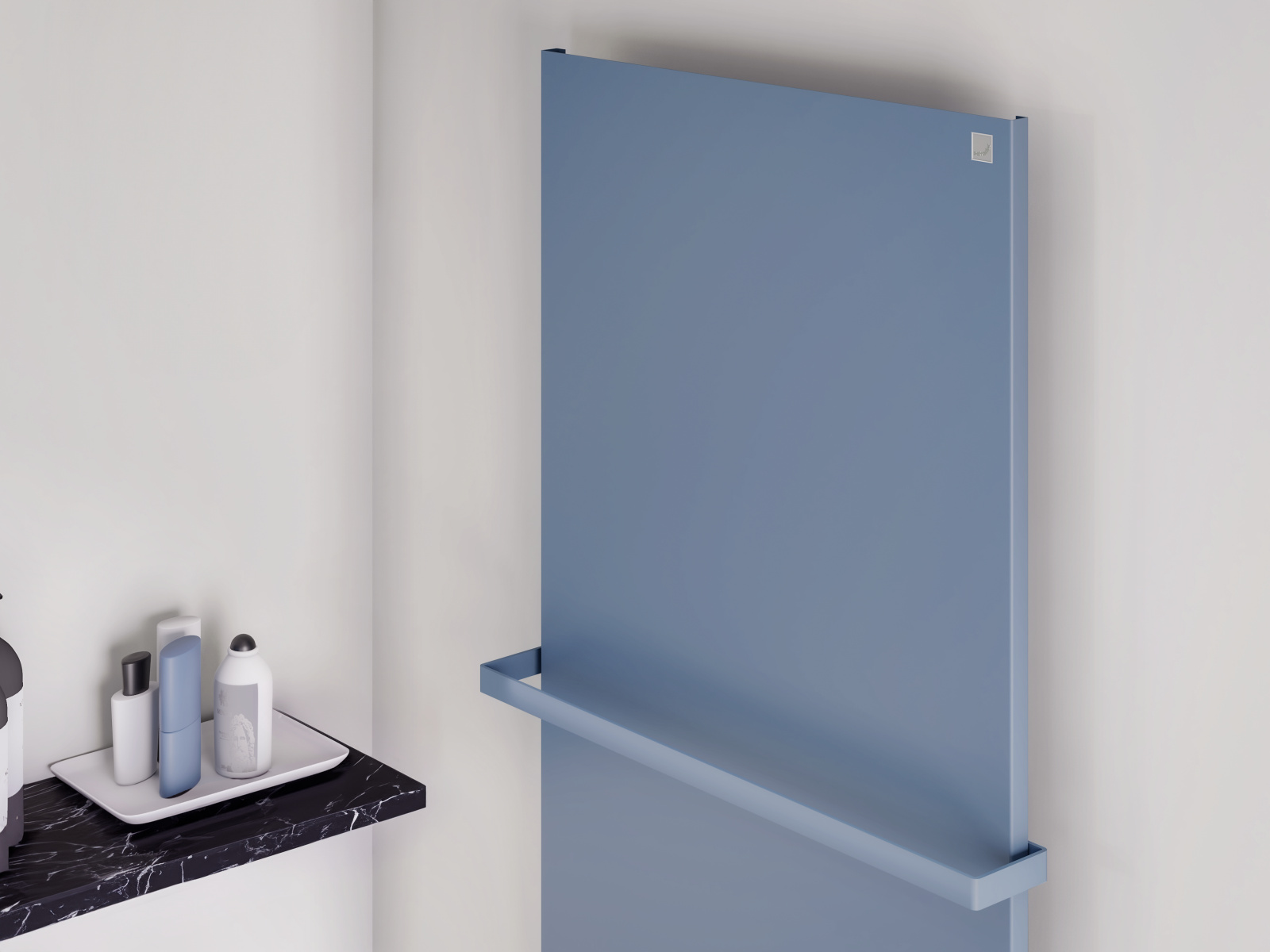 Rendering Zehnder Fina Lean Bar Decorative radiator Angled view