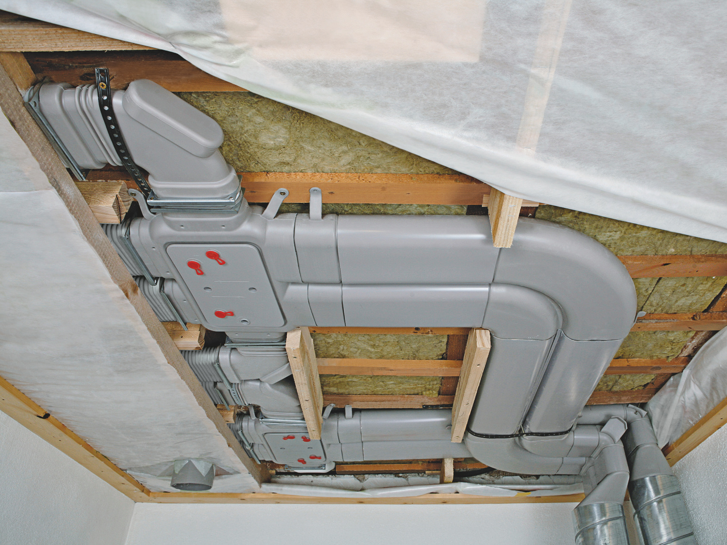 Zehnder_CSY_Reference_Singler_air_distribution_tubes Reference Zehnder ComfoTube flat 51 Comfortable indoor ventilation 3D view