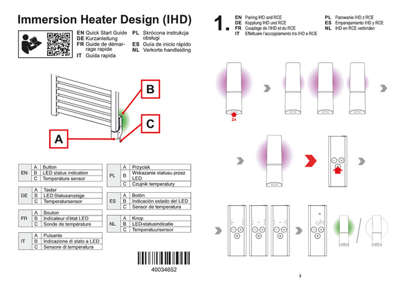 Quickguide Zehnder Immersion Heater Design (IHD)