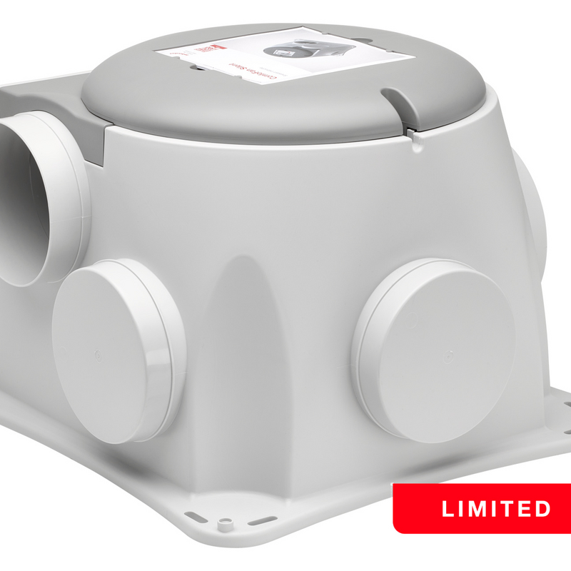 Cut-Out Zehnder ComfoFan Silent Comfortable indoor ventilation Angled view