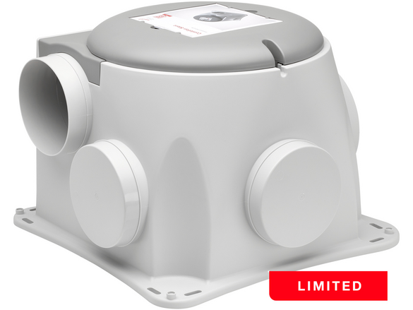 Cut-Out Zehnder ComfoFan Silent Comfortable indoor ventilation Angled view