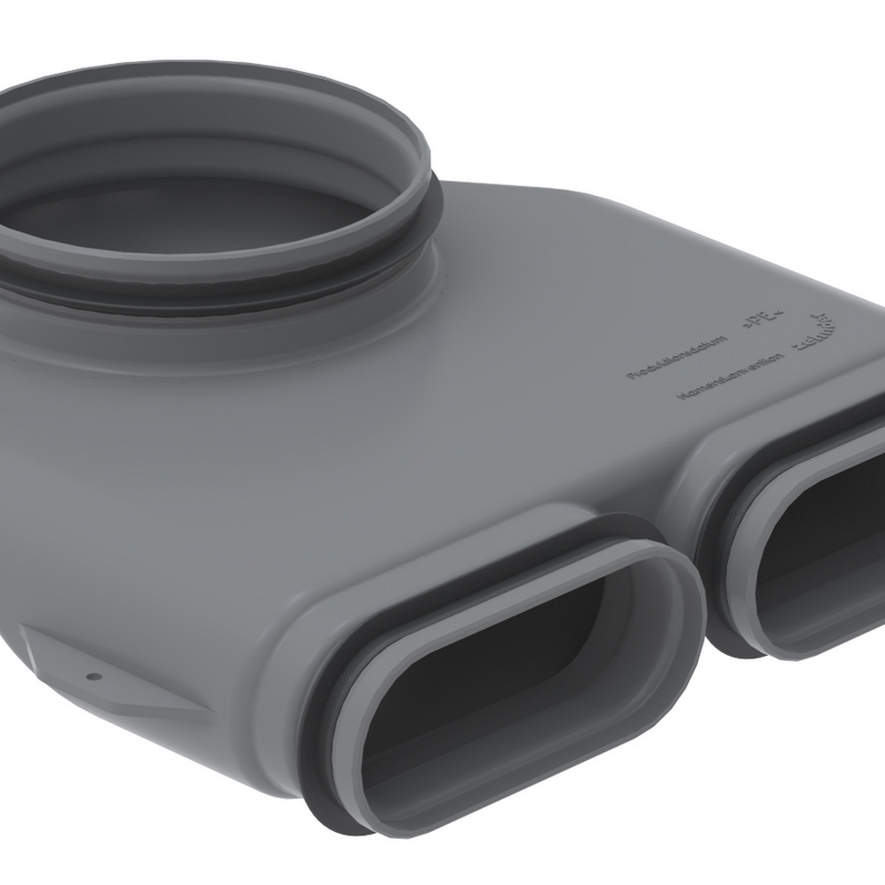 Rendering Zehnder ComfoFit convertor CK Comfortable indoor ventilation Angled view