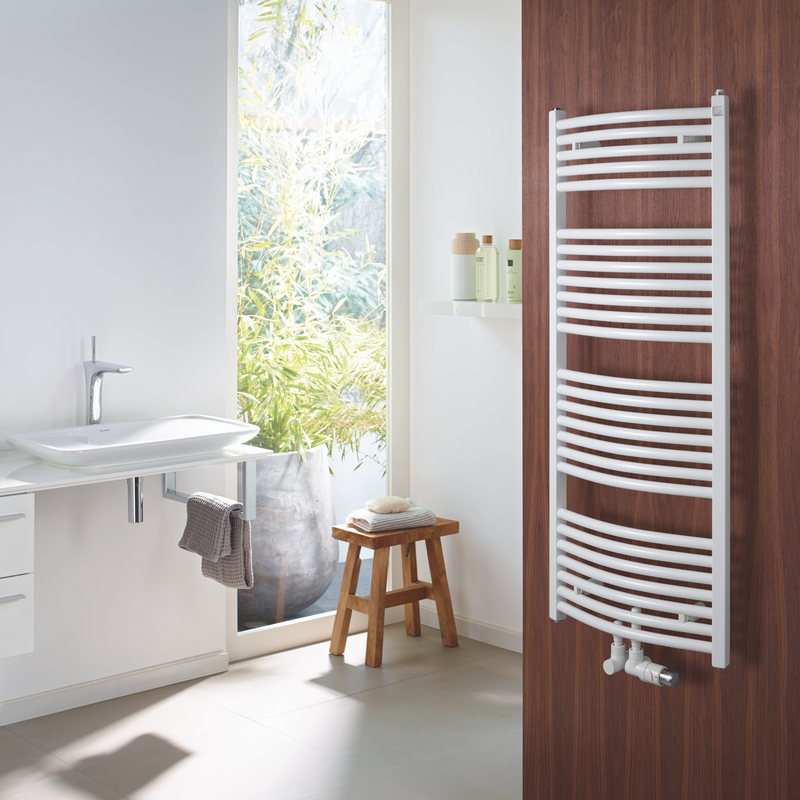 Rendering Zehnder Zeno Bow Decorative radiator Side view