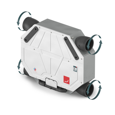 Cut-Out Comfortable indoor ventilation Angled view