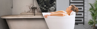 Zehnder_Expedition_Renovation_Bathroom_Visual_Frau_Badewanne Renovatie van badkamers inclusief radiatoren