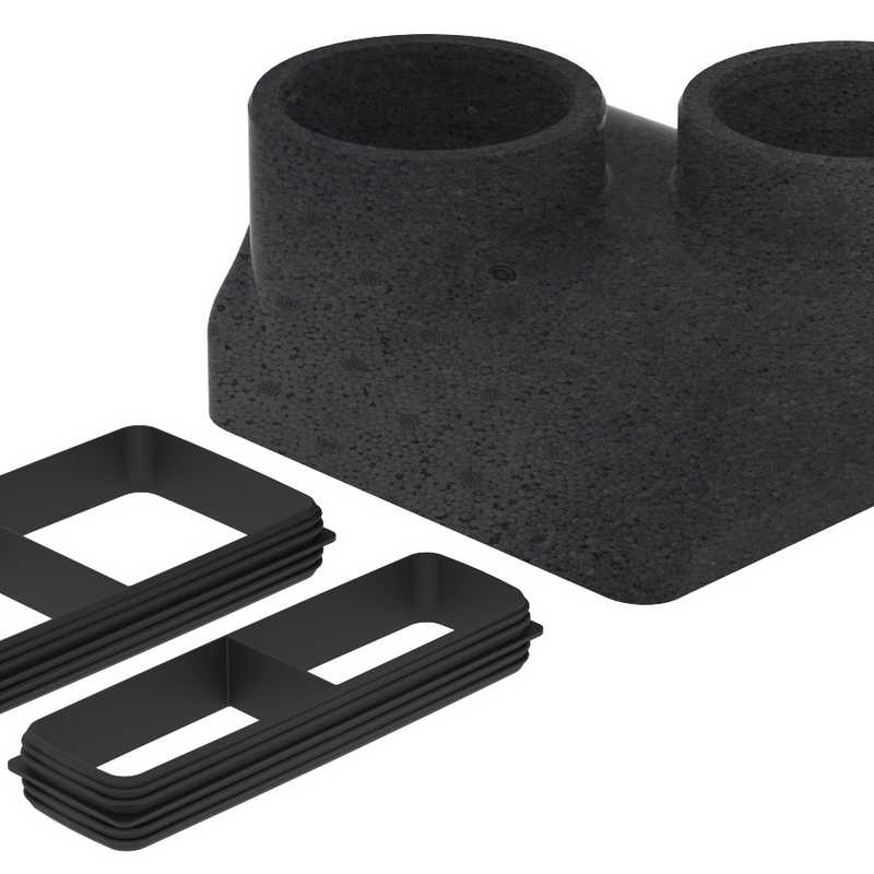 Rendering Zehnder ComfoPipe Compact Comfortable indoor ventilation Angled view