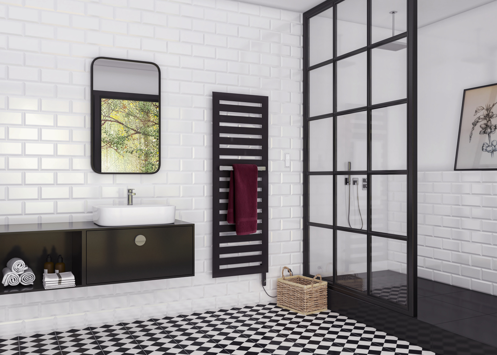 Zehnder_RAD_Metropolitan-Bar-EL_IHC_TrafficBlack_milieu-bathroom2 Rendering Decorative radiator