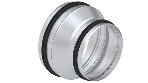 Rendering Zehnder ComfoFit reducer CP Comfortable indoor ventilation Angled view