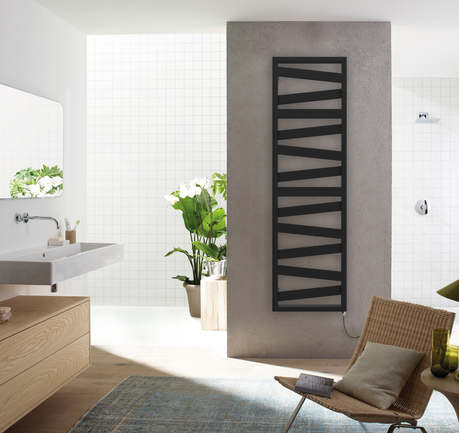 Rendering Immersion Heater Easy (IHE) Decorative radiator Front view