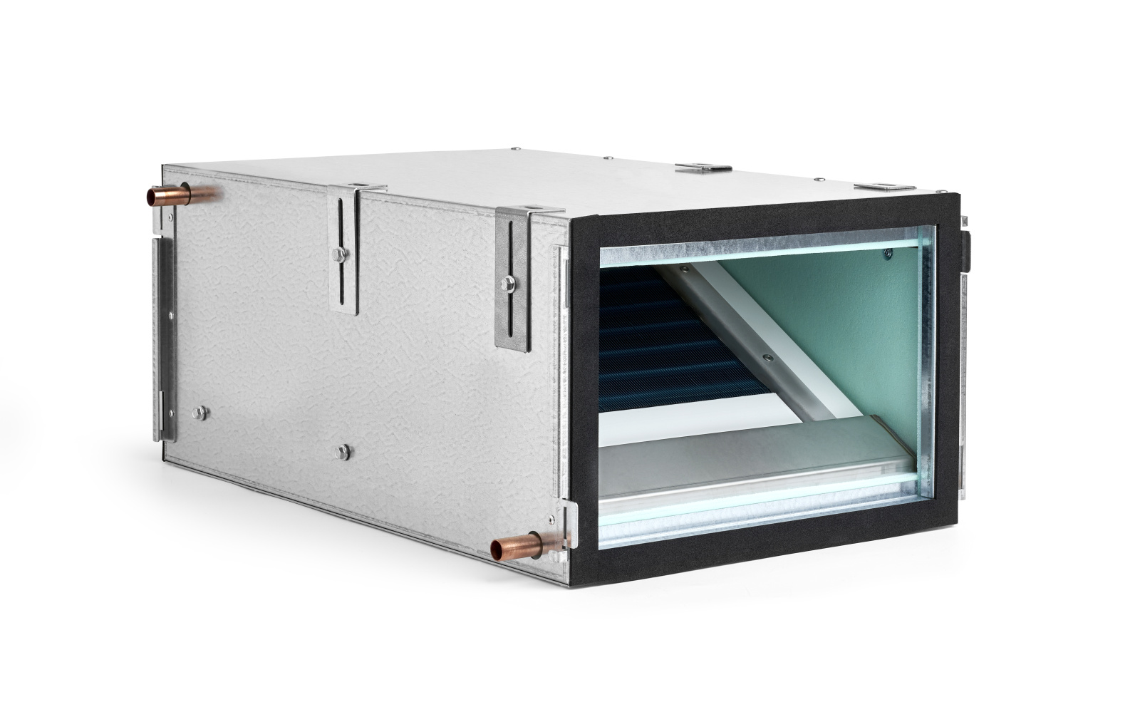 Cut-Out Zehnder ComfoPost CW10 Comfortable indoor ventilation Angled view