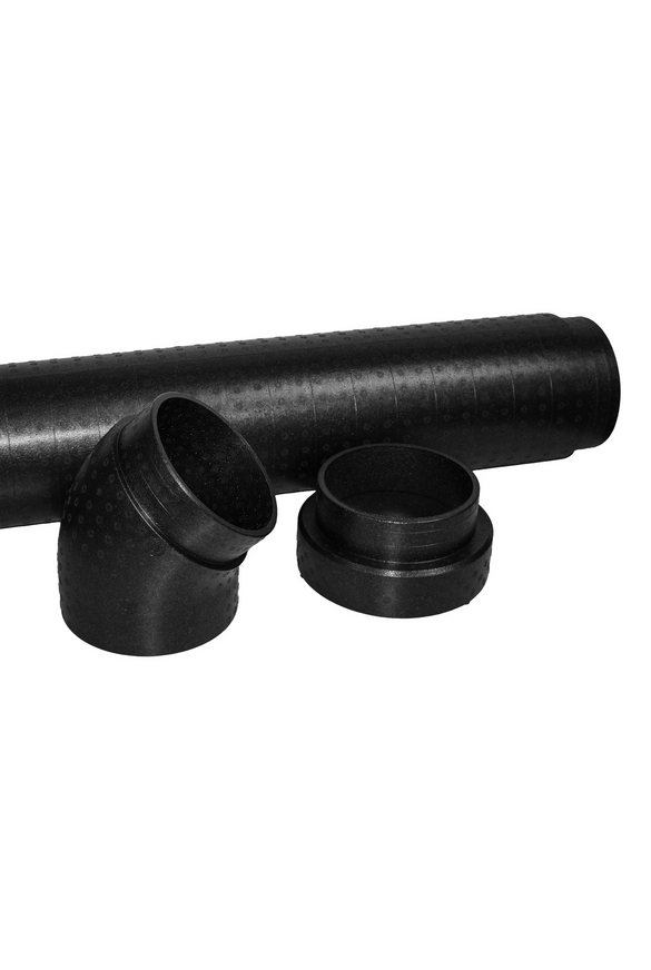 Cut-Out Zehnder ComfoPipe Compact Comfortable indoor ventilation Angled view