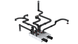 Zehnder_CSY_ComfoFresh_Air-distribution_with-Thermal-Shield Rendering Zehnder ComfoClime Q Comfortable indoor ventilation Angled view