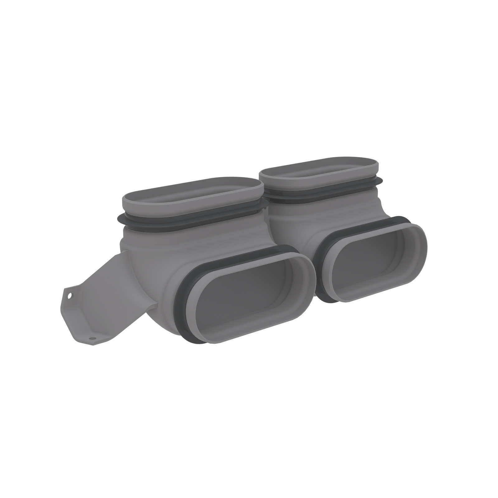 Rendering Zehnder ComfoFit bend CK Comfortable indoor ventilation Front view