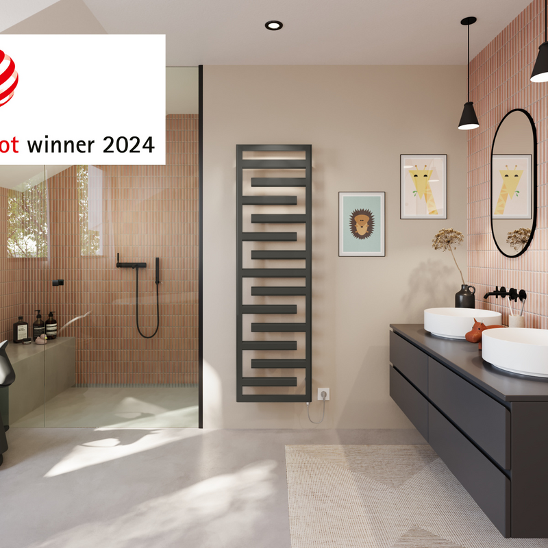 Rendering Zehnder Tetris Decorative radiator Front view