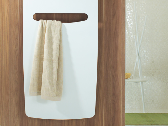 Zehnder_RAD_Vitalo-Spa_chair_towel bar Rendering Decorative radiator Front view