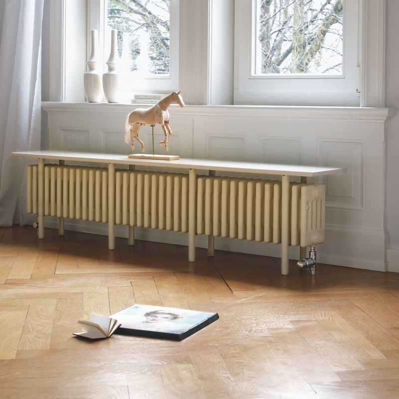 Rendering Zehnder Charleston Bench Decorative radiator Front view